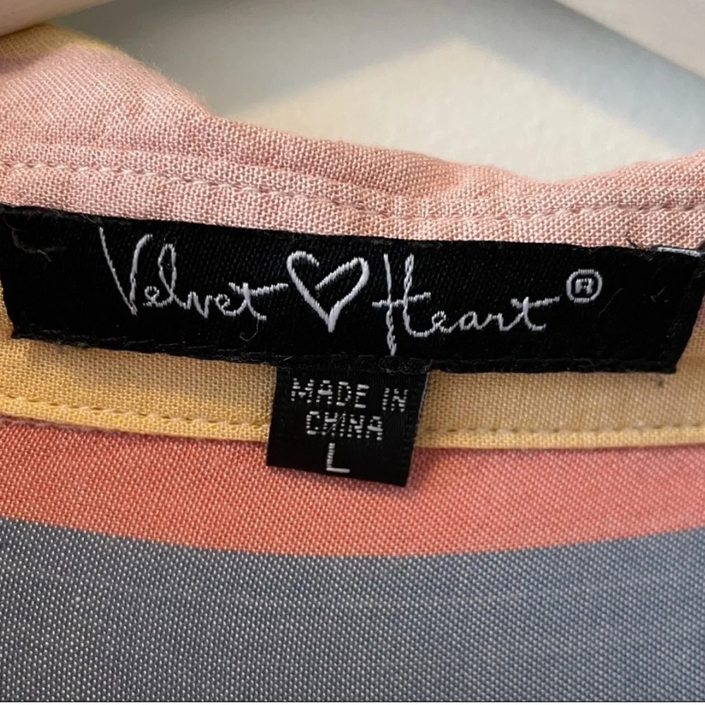 Velvet Heart Pastel Striped Shirt - Picture 6 of 11